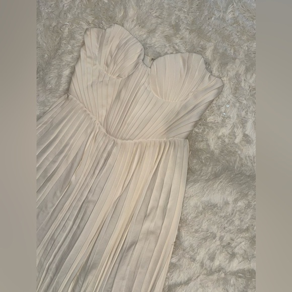 NWOT House of Cb Amorata Strapless Pleated Georgette Cocktail Dress Sz XL - Picture 5 of 9